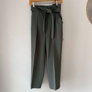 Wilfred Sage Green High-Waist Trousers with Tie Waist